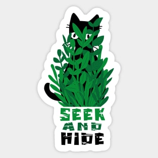 Seek and Hide Cat Sticker